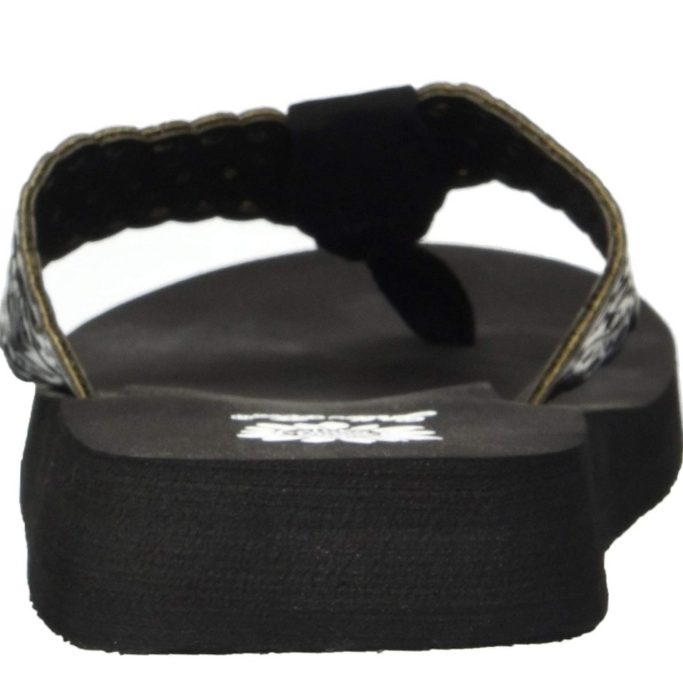 YELLOW BOX WALLY BLACK FLIP FLOPS SANDALS MEDIUM WIDTH NEW IN BOX - Picture 5 of 7